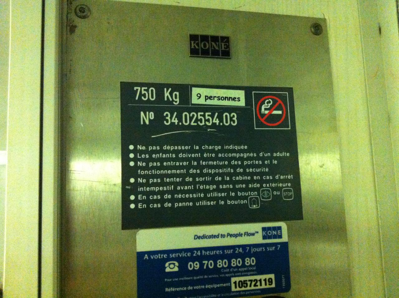 ascenseur affichage 