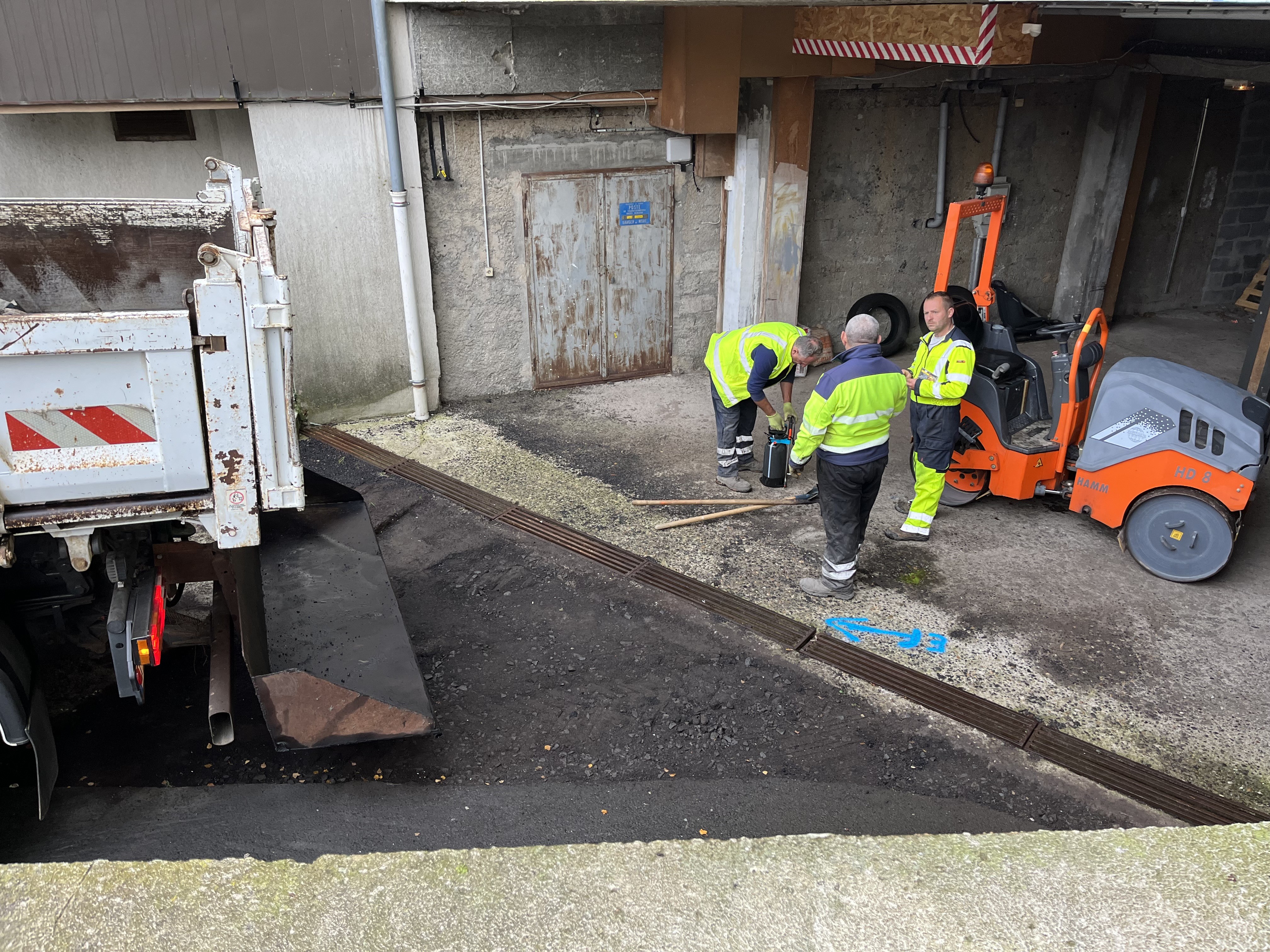 rprise goudron rampe accès sous sol